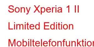 Sony Xperia 1 II Limited Edition Mobiltelefonfunktioner