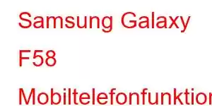 Samsung Galaxy F58 Mobiltelefonfunktioner