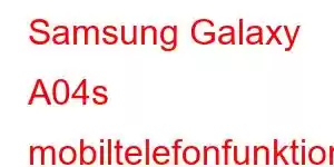 Samsung Galaxy A04s mobiltelefonfunktioner