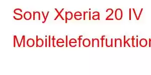 Sony Xperia 20 IV Mobiltelefonfunktioner