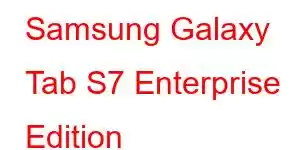 Samsung Galaxy Tab S7 Enterprise Edition Mobiltelefonfunktioner