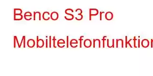 Benco S3 Pro Mobiltelefonfunktioner