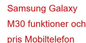 Samsung Galaxy M30 funktioner och pris Mobiltelefon funktioner