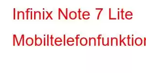 Infinix Note 7 Lite Mobiltelefonfunktioner