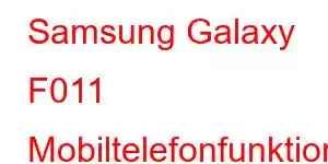 Samsung Galaxy F011 Mobiltelefonfunktioner