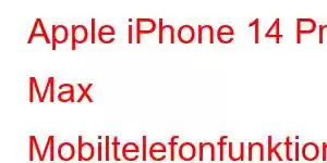 Apple iPhone 14 Pro Max Mobiltelefonfunktioner